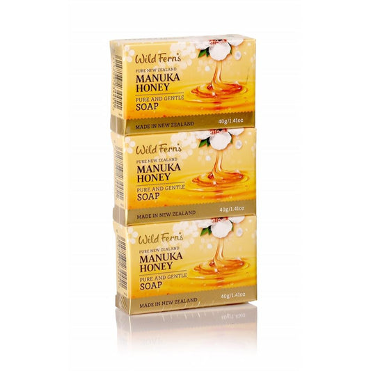 3 Pack - Wild Ferns Manuka Honey Gentle Guest Soap 40g
