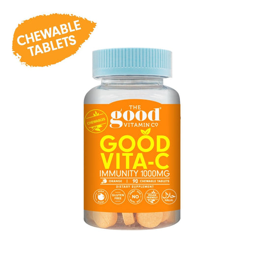 The Good Vitamin Co. Health - Immune Support Good Vitamin C 1,000mg Immune System Supplements 90 Chewable Tablets