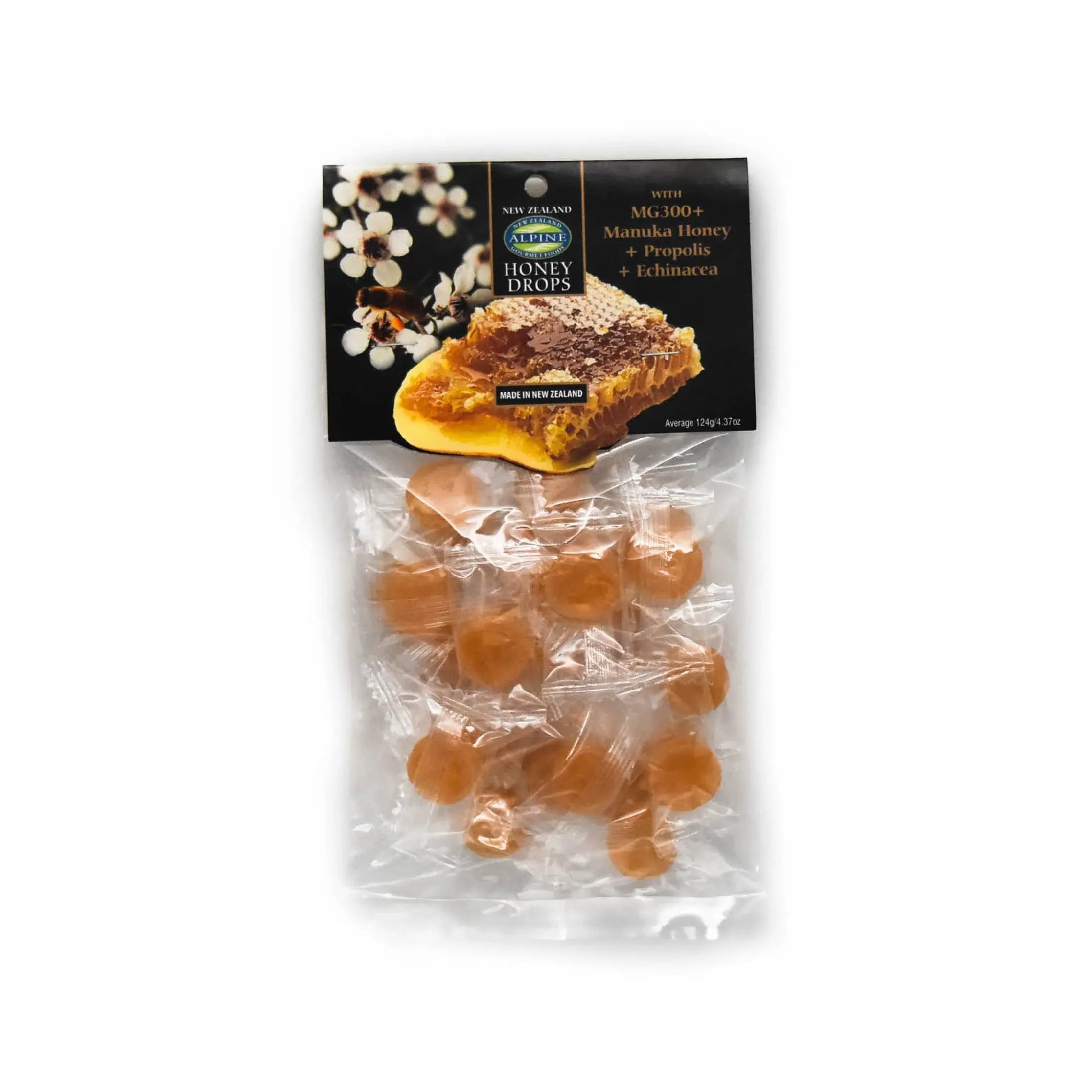 ALpine Gourmet Foods Manuka Honey Propolis Drops on a white background