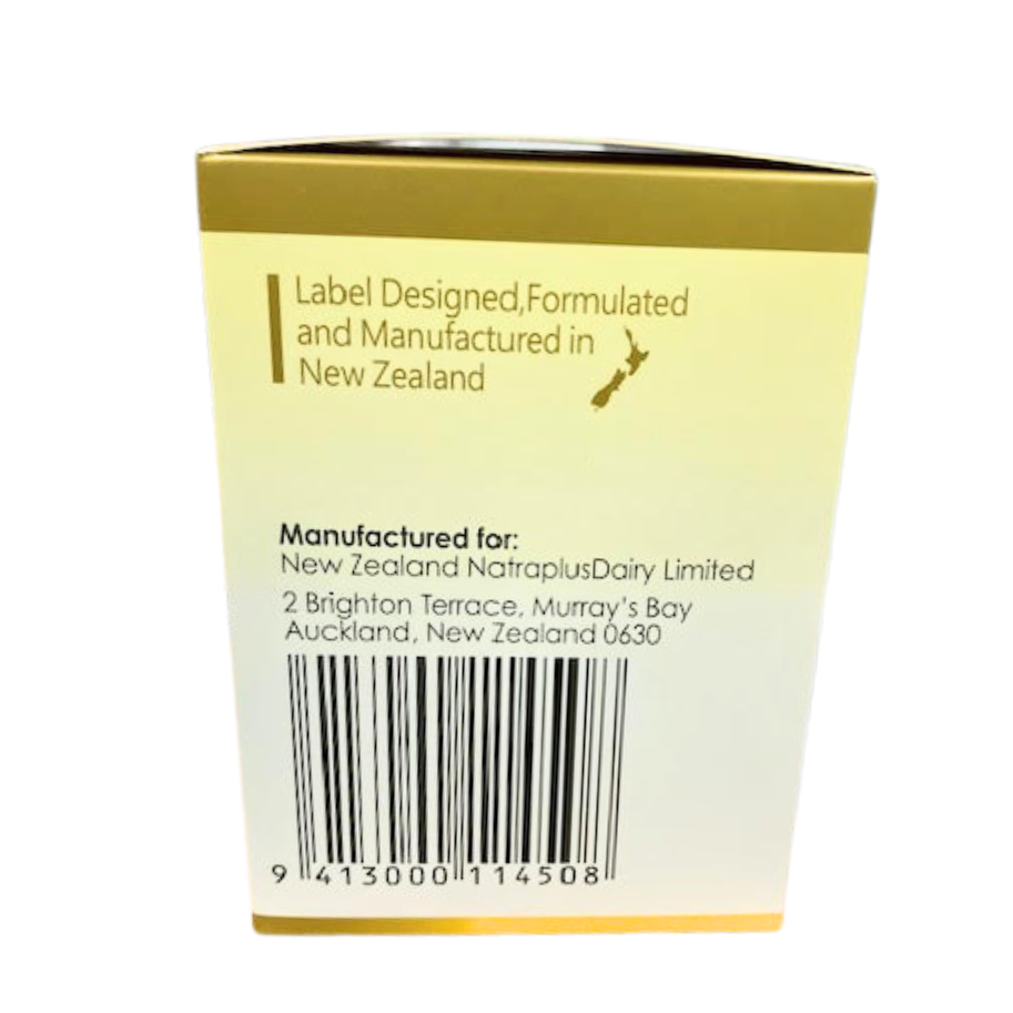 BeeMax Colostrum Tablets Product packaging with branding and manufacturing details on a white background