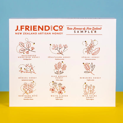 J Friend NZ honey sampler gift set explanation