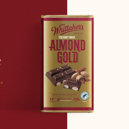 Whittaker’s アーモンドゴールド チョコレートブロック