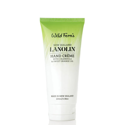 Tube of Wild Ferns Lanolin Hand Creme on a white background