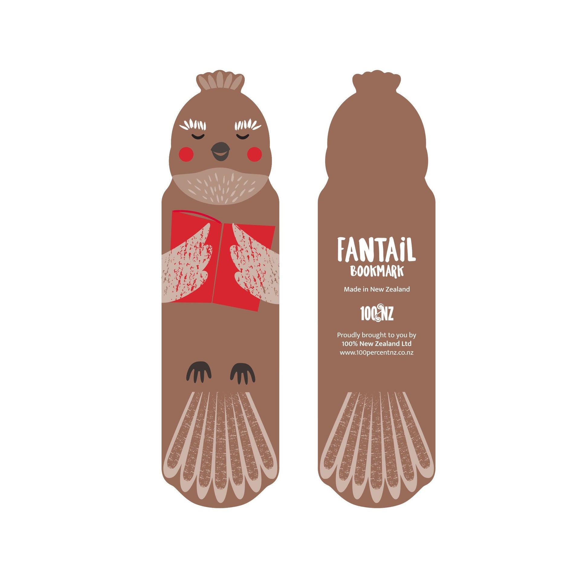 100% NZ Gifts - Stationery NZ Made Cuties Fantail Bookmark