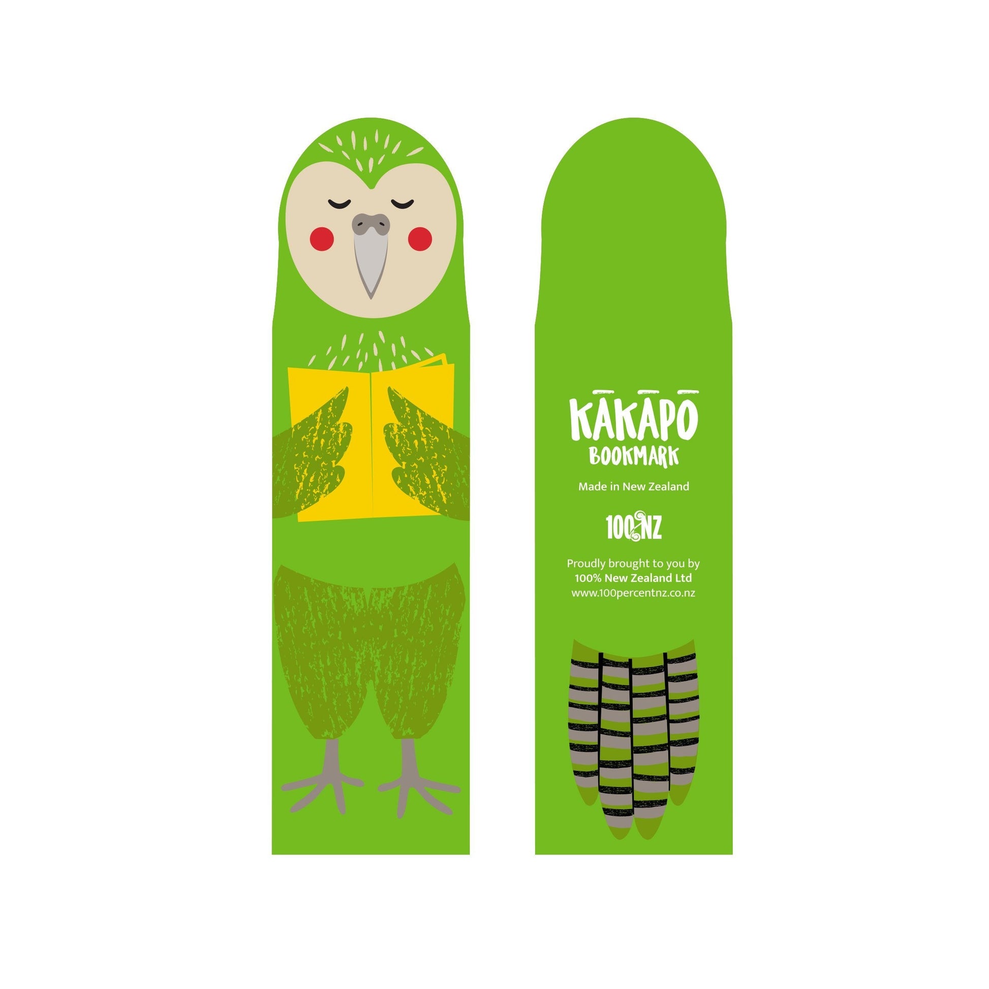 100% NZ Gifts - Stationery NZ Made Cuties Kakapo Bookmark