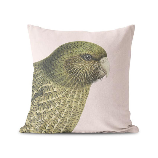 Hushed Pink Kakapo Cushion Cover 100% NZ