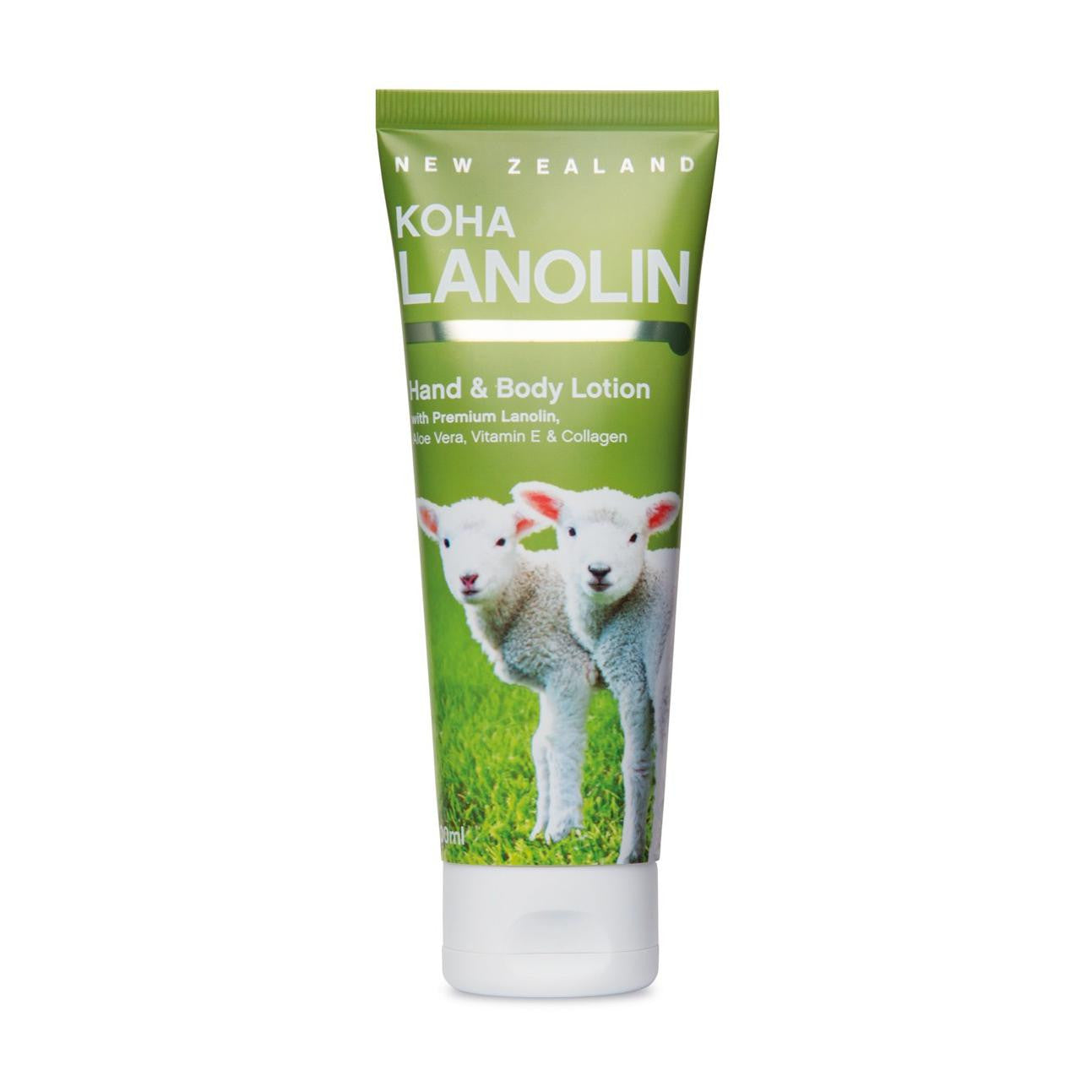 Koha Lanolin Lotion Hand & Body 100ml with white background