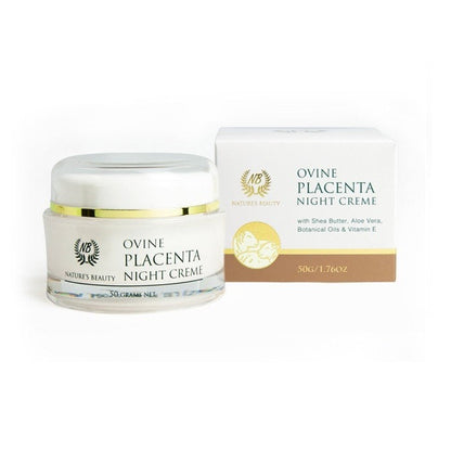 Nature's Beauty Ovine Placenta Night Creme with white background