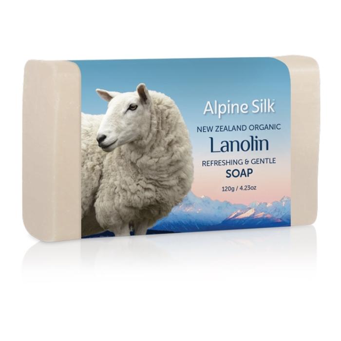 Alpine Silk Organic Lanolin Refreshing & Gentle Soap 120g