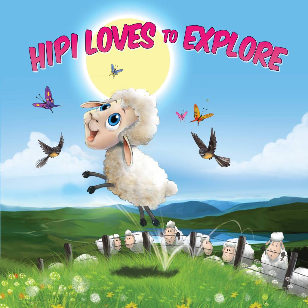 Hipi loves to explore - book with free sheep