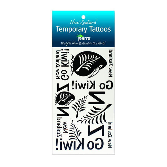 Aotea Gifts Gifts - Sport, Outdoor & Games Temporary Tattoo Kiwis and Ferns