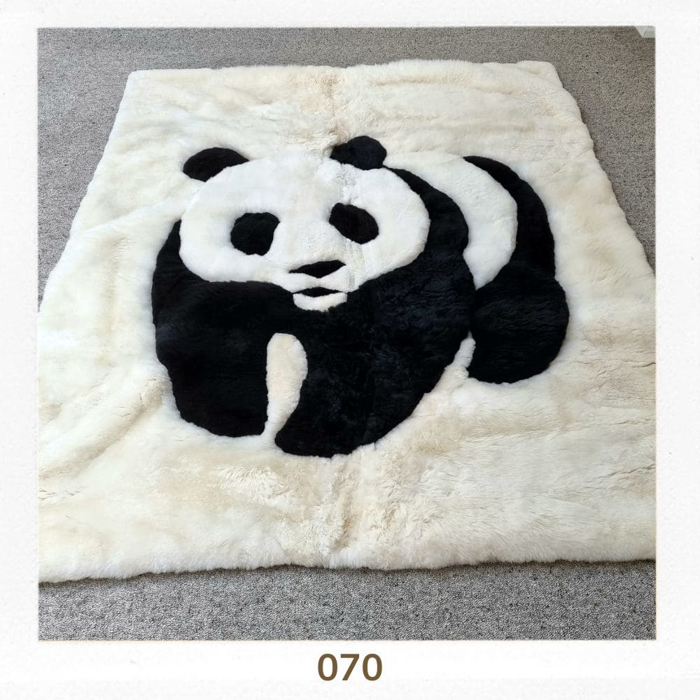 Aotea Gifts Homeware - Rug 070 Rug Alpaca Huacaya 1.8x2.1 Panda