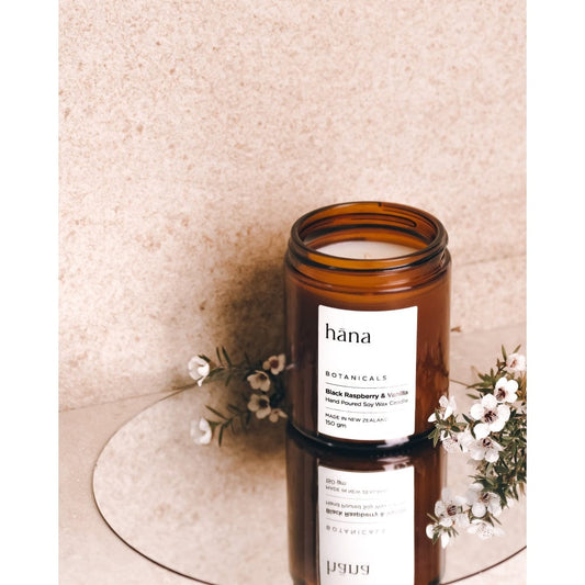 ハナ ボタニカルズ (Hana Botanicals) Homeware - Living Room ハナ ボタニカルズ (Hana Botanicals) ブラックラズベリー & バニラ キャンドル 150ml