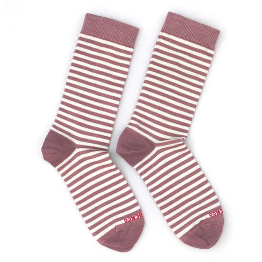 Kapeka Accessories Blush Pink Kapeka Merino Stripe Socks