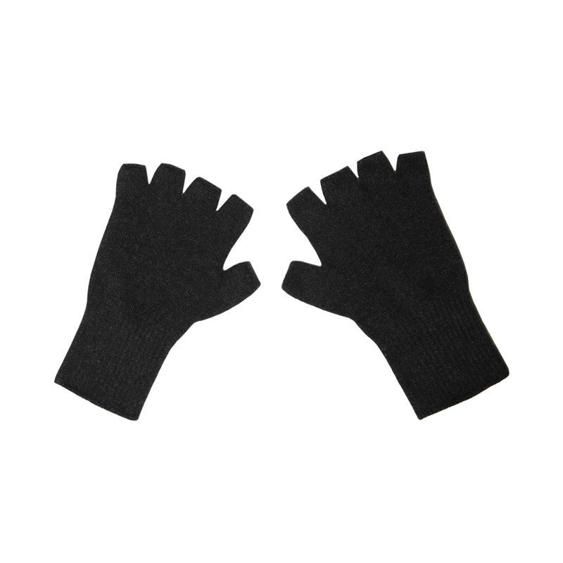 Charcoal  Merino Possum Fingerless gloves - Kapeka NZ