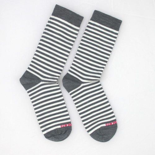 Kapeka Accessories Grey Marle Kapeka Merino Stripe Socks