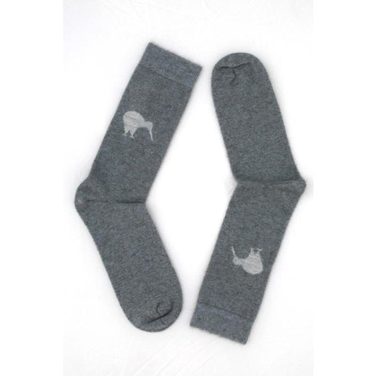 Kapeka Accessories Grey / S Possum Merino Kiwi Socks