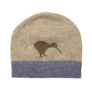 Possum Merino Beanie with Kiwi - Kapeka NZ