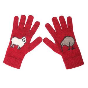 Possum Merino kiwi and sheep gloves - Kapeka NZ