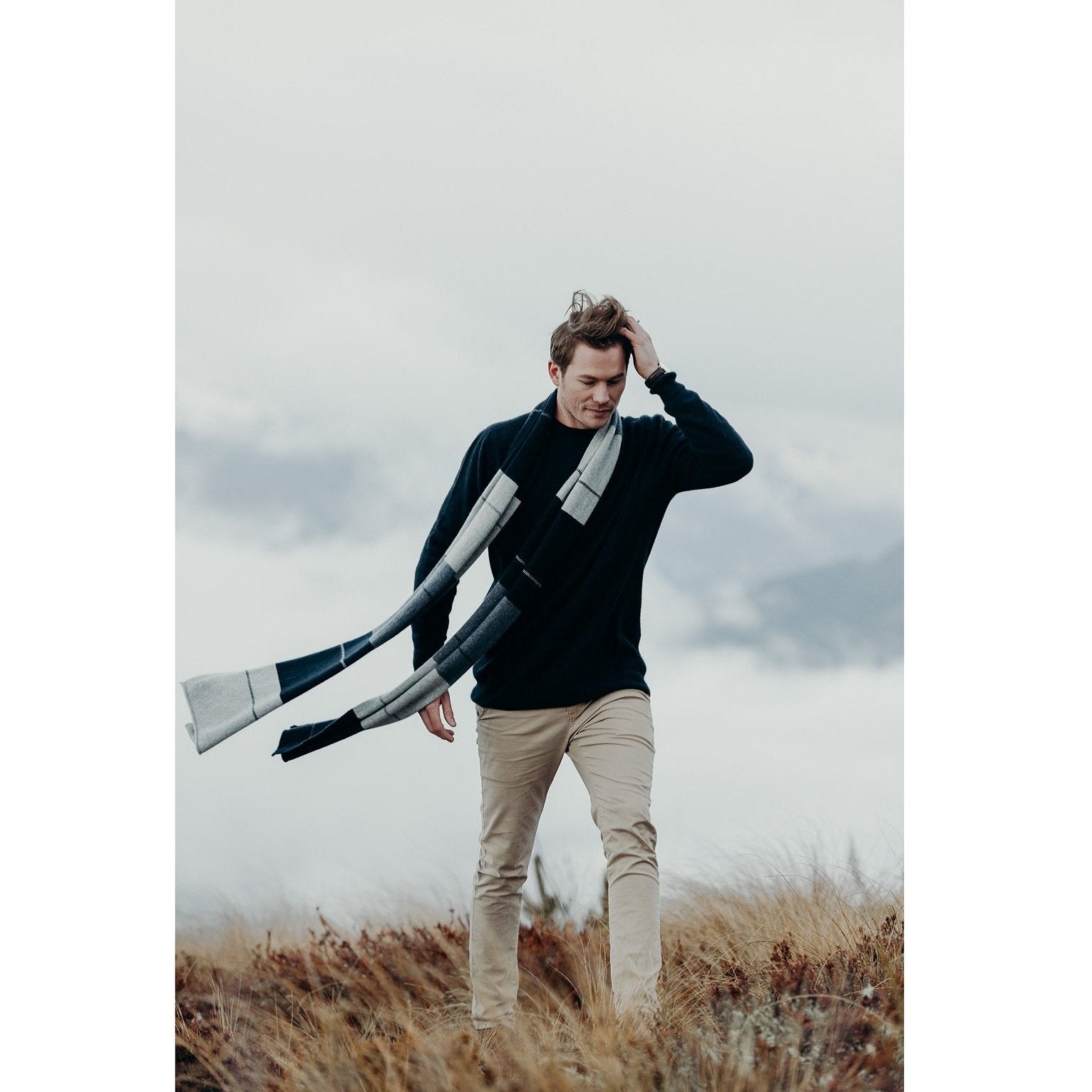 Men's Grey Merino Sweater - Kapeka NZ