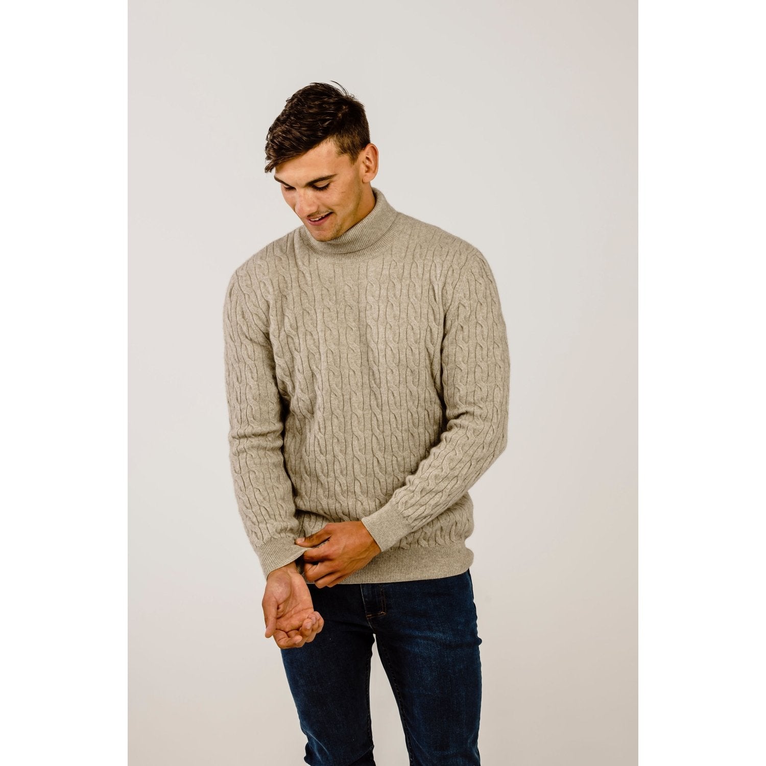 Cable turtleneck sweater - Kapeka NZ