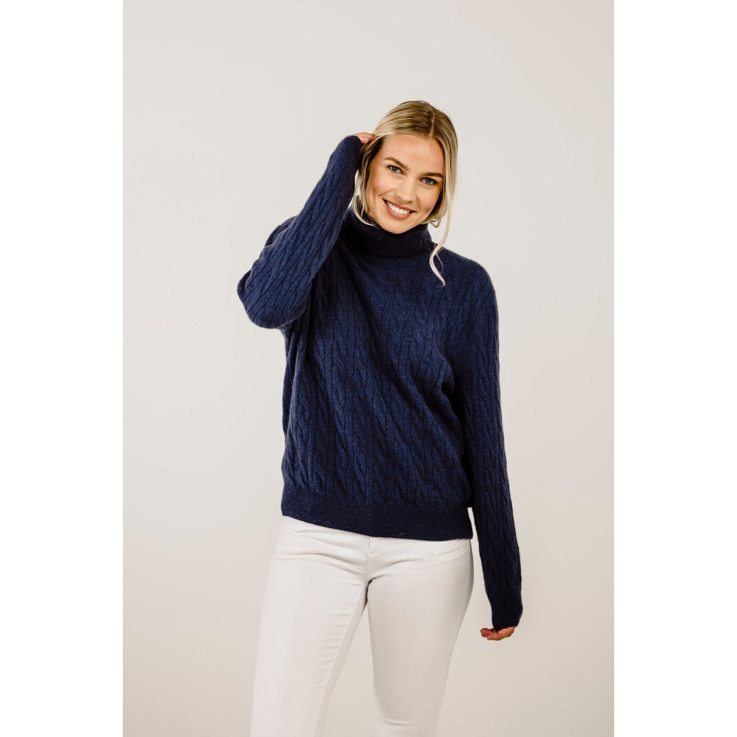Women's Cashmere turtle neck sweater - Kapeka NZ