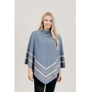 Merino Possum turtleneck poncho - Kapeka NZ