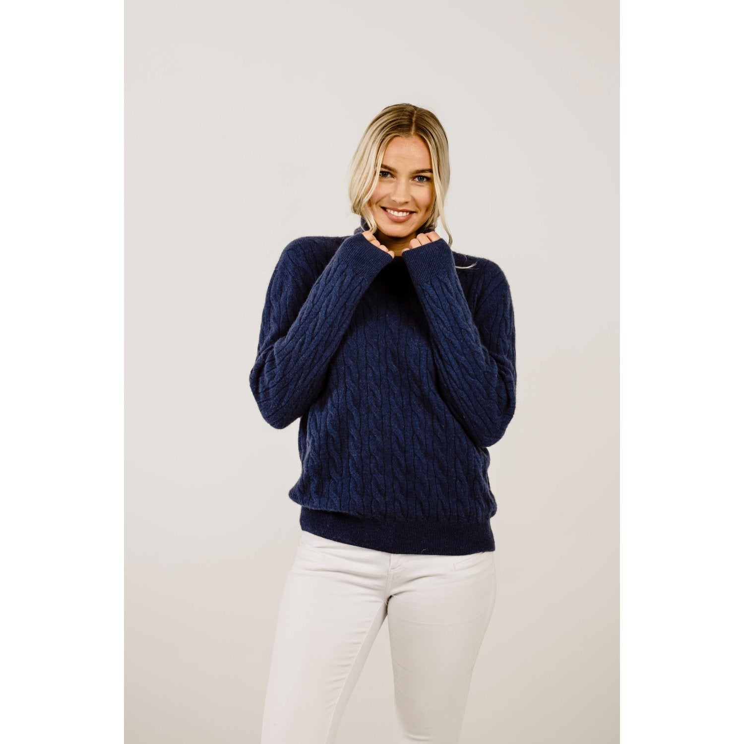 Women's Cashmere turtle neck sweater - Kapeka NZ