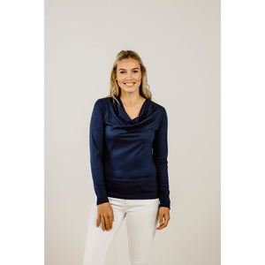 Women's Merino Cowl Neck Top - Kapeka NZ