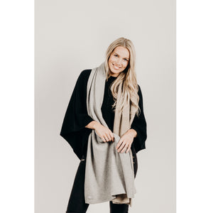 Black Possum Merino Poncho - Kapeka NZ