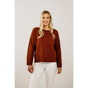 Women's Possum Merino Rib Sweater  - Kapeka NZ