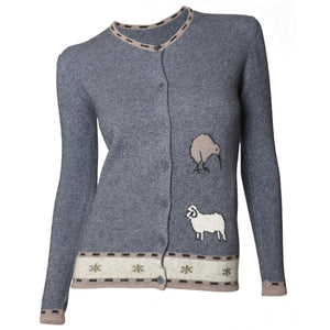 Possum Merino Kiwi Sheep Cardigan - Kapeka NZ