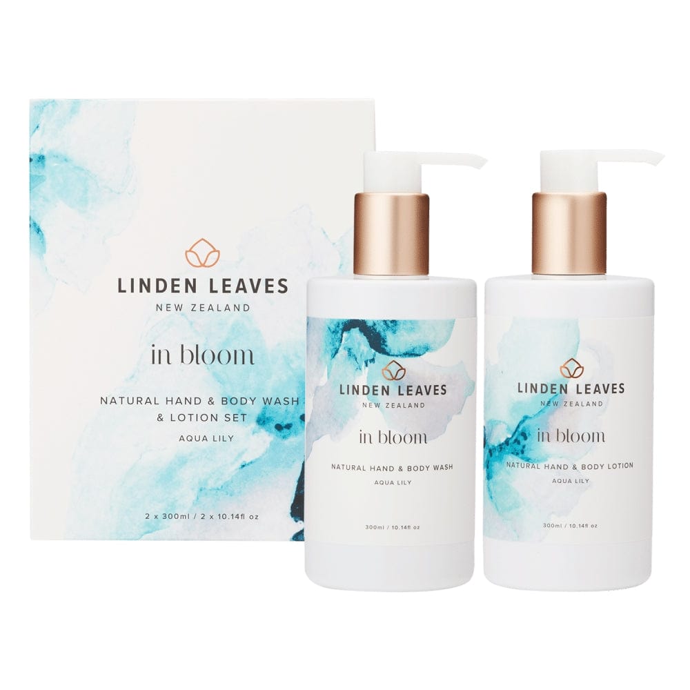 リンデンリーブス (Linden Leaves) Beauty - Gifts リンデンリーブス (Linden Leaves) アクアリリー ハンド & ボディウォッシュ + ローション ボックスセット