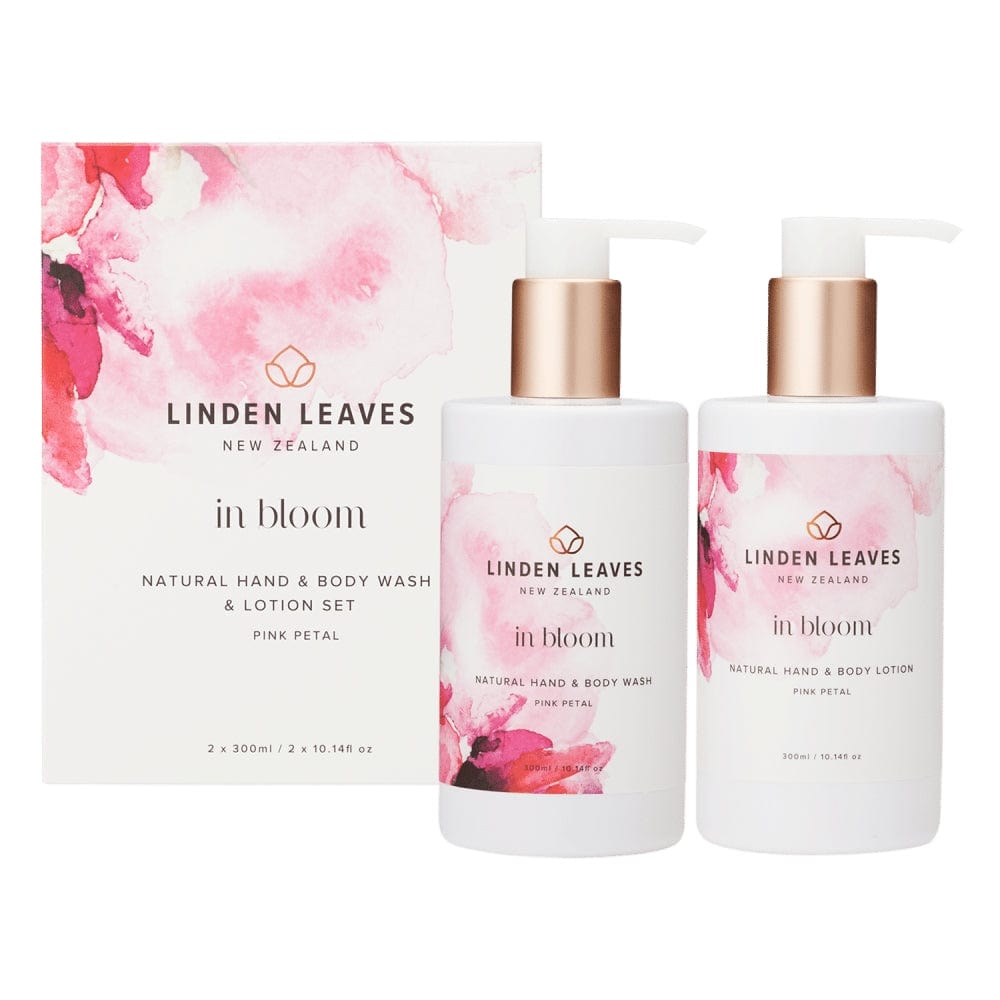 リンデンリーブス (Linden Leaves) Beauty - Gifts リンデンリーブス (Linden Leaves) ピンクペタル ハンド & ボディ ウォッシュ + ローション ボックスセット