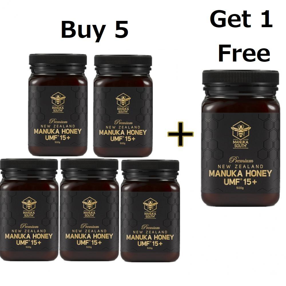 Manuka South Manuka Honey 5個お買い上げで1個プレゼント＆日本までの送料が無料! マヌカサウス (Manuka South) マヌカハニー UMF15+ 500g