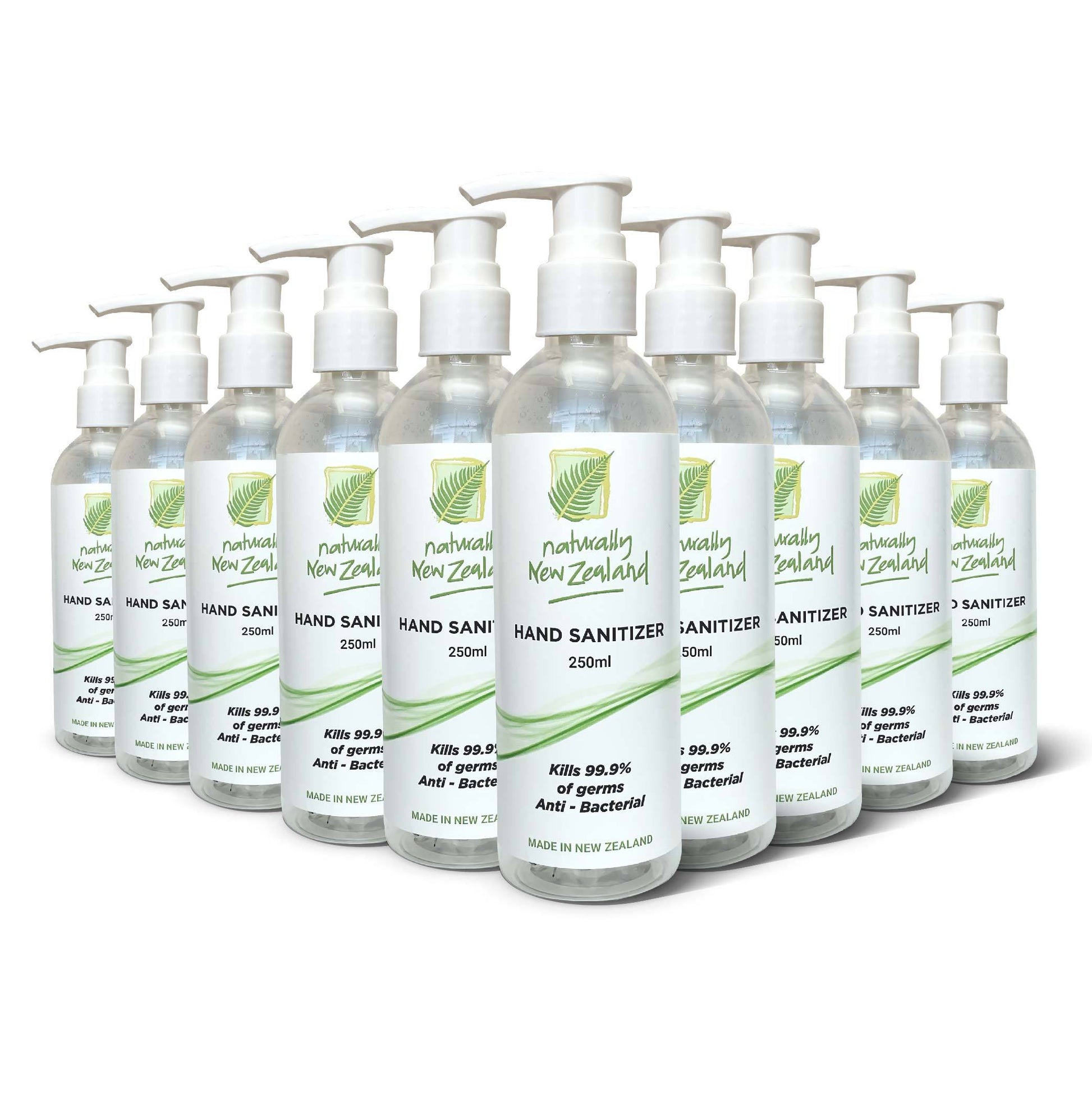 Naturally New Zealand Beauty - Body Care 10 PK Hand Sanitizer - Naturally New Zealand  250ml - North Island Delivery (excl. Auckland)