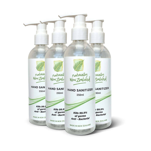 Naturally New Zealand Beauty - Body Care 4 PK Hand Sanitizer - Naturally New Zealand  250ml - North Island Delivery (excl. Auckland)