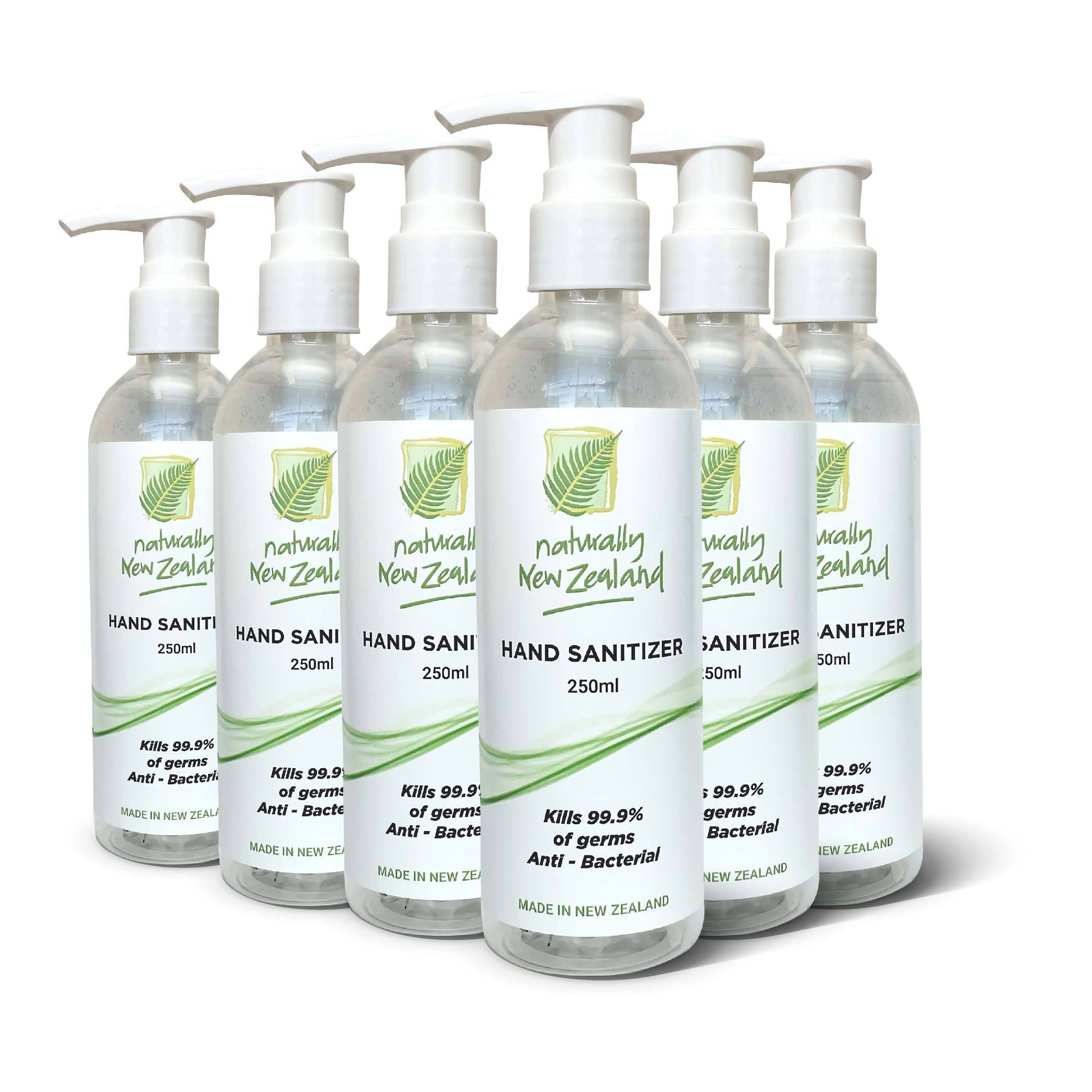 Naturally New Zealand Beauty - Body Care 6 PK Hand Sanitizer - Naturally New Zealand  250ml - North Island Delivery (excl. Auckland)
