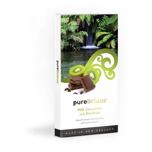 Purelicious Milk Chocolate with Kiwifruit 100g