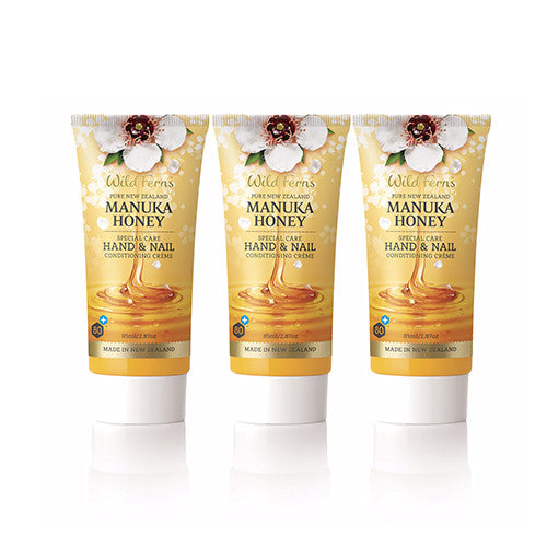 Manuka Honey Hand & Nail Creme - Wild Ferns - 3 pack