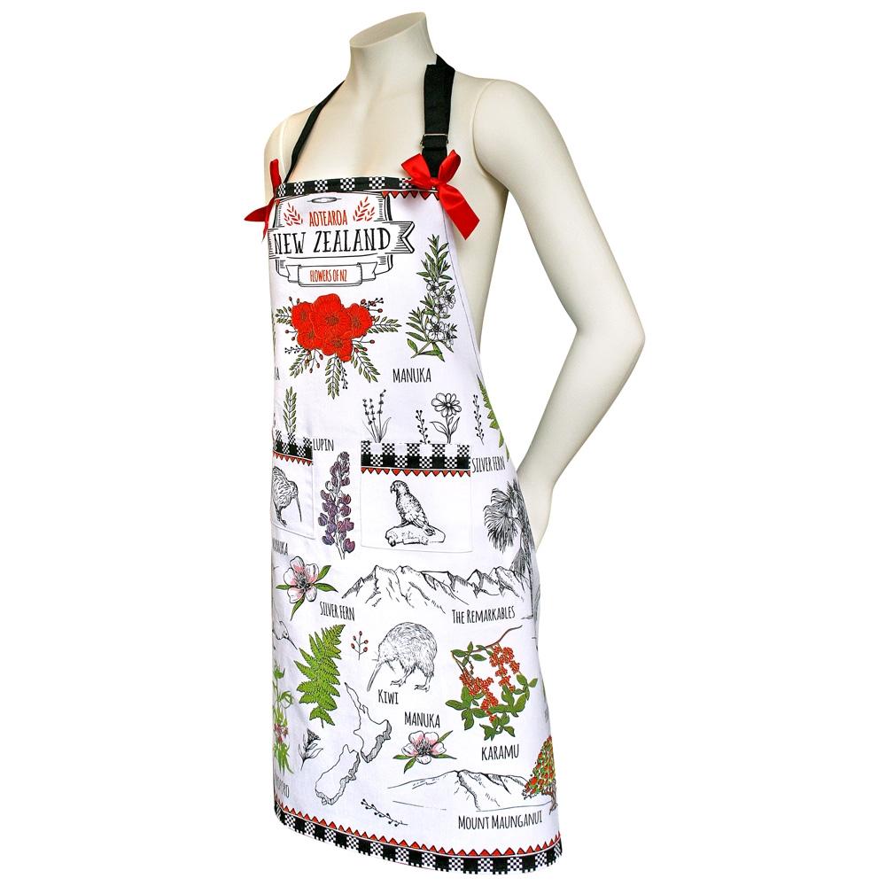 Apron Kitchen Style Flowers of New Zealand