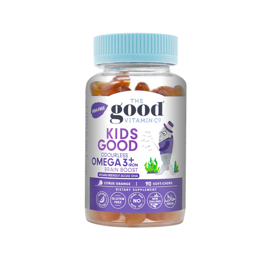The Good Vitamin Co. Health - Children's Health Good Kids Omega3 Supplements + Iron - Vegan Friendly Algae DHA 90 Soft-Chews