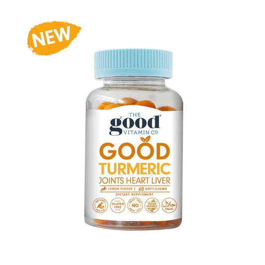 The Good Vitamin Co. Health - Joint, Bone & Muscle Good Turmeric Supplements Joints, Heart & Liver 60 Soft-Chews