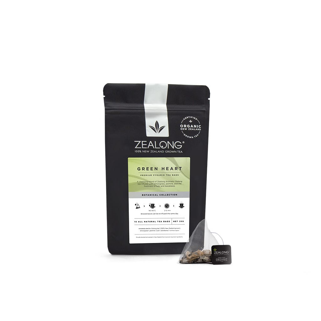 ジーロンティー (Zealong Tea) Honey & Food - NZ Tea, Salt & Oil Zealong Tea Green Heart Tea - 15 tea bags